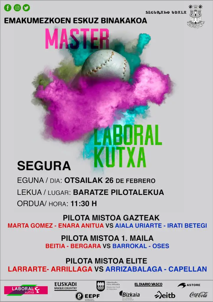 Cartel Master Labora Kutxa en Segura