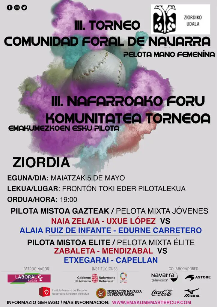 Ziordia y Orkoien, doble cita del Torneo Comunidad Foral de Navarra