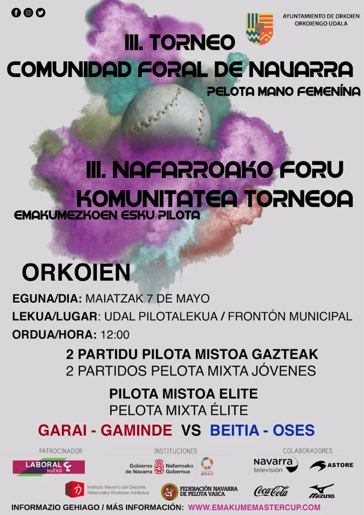 Ziordia y Orkoien, doble cita del Torneo Comunidad Foral de Navarra