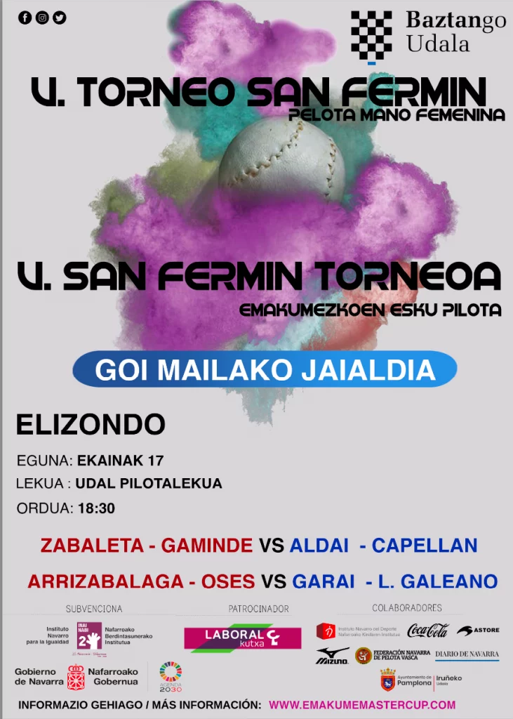 Torneo San Fermin / Cartel Elizondo