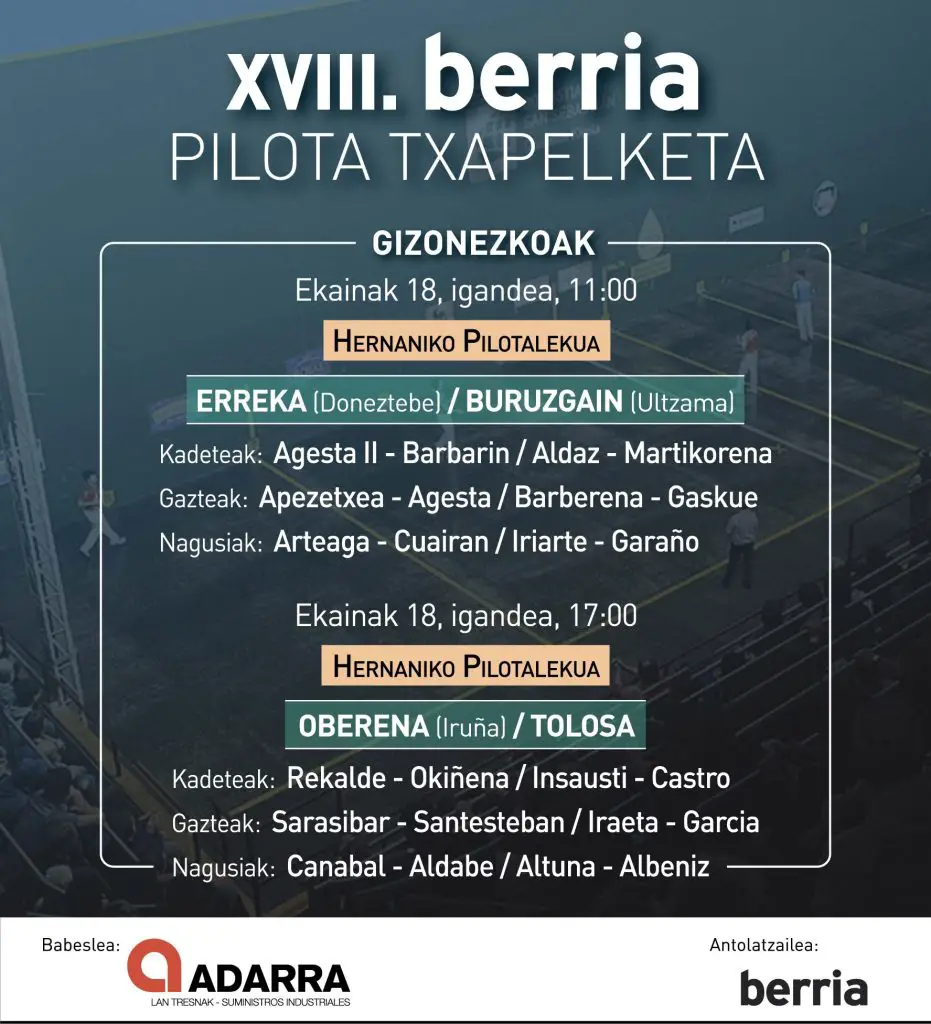 Cartel Semifinales Berria 2023