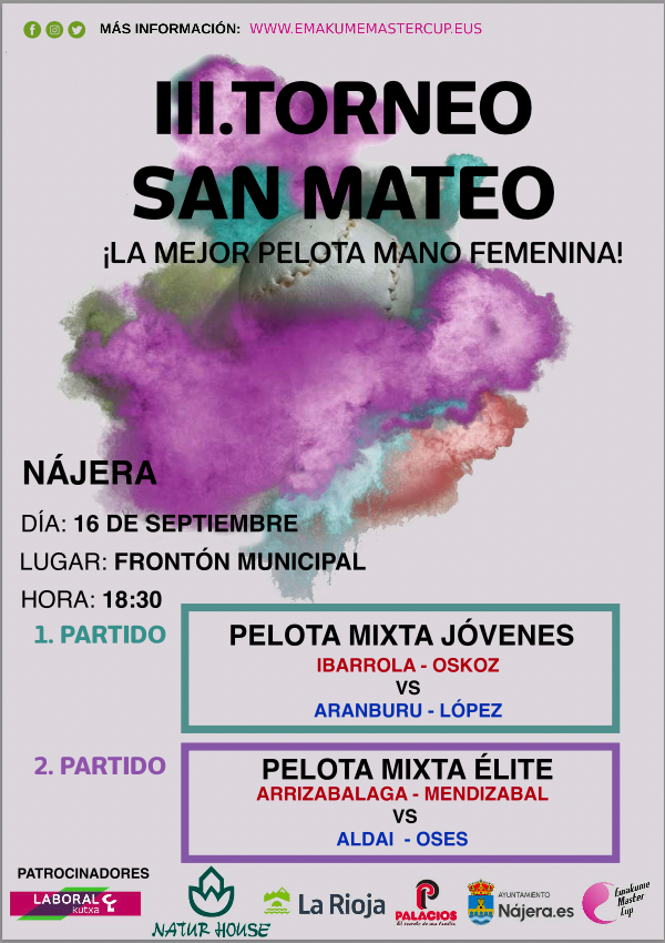 Emakume Master Cup San Mateo / Cartel Nájera