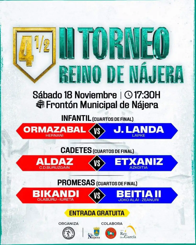 Cartel 18 noviembre / Torneo Reino de Nájera