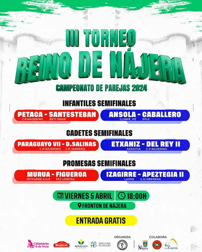 III Torneo Reino de Nájera / Cartel 5 abril