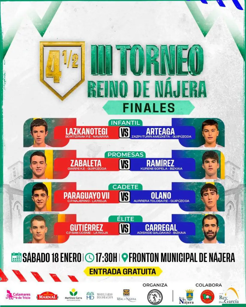 Cartel Finales del III Torneo Reino de Nájera 4½