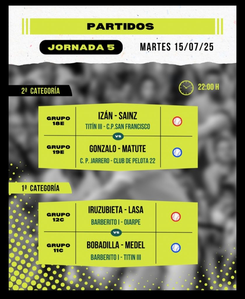 Cartel 15 julio / Torneo Baños