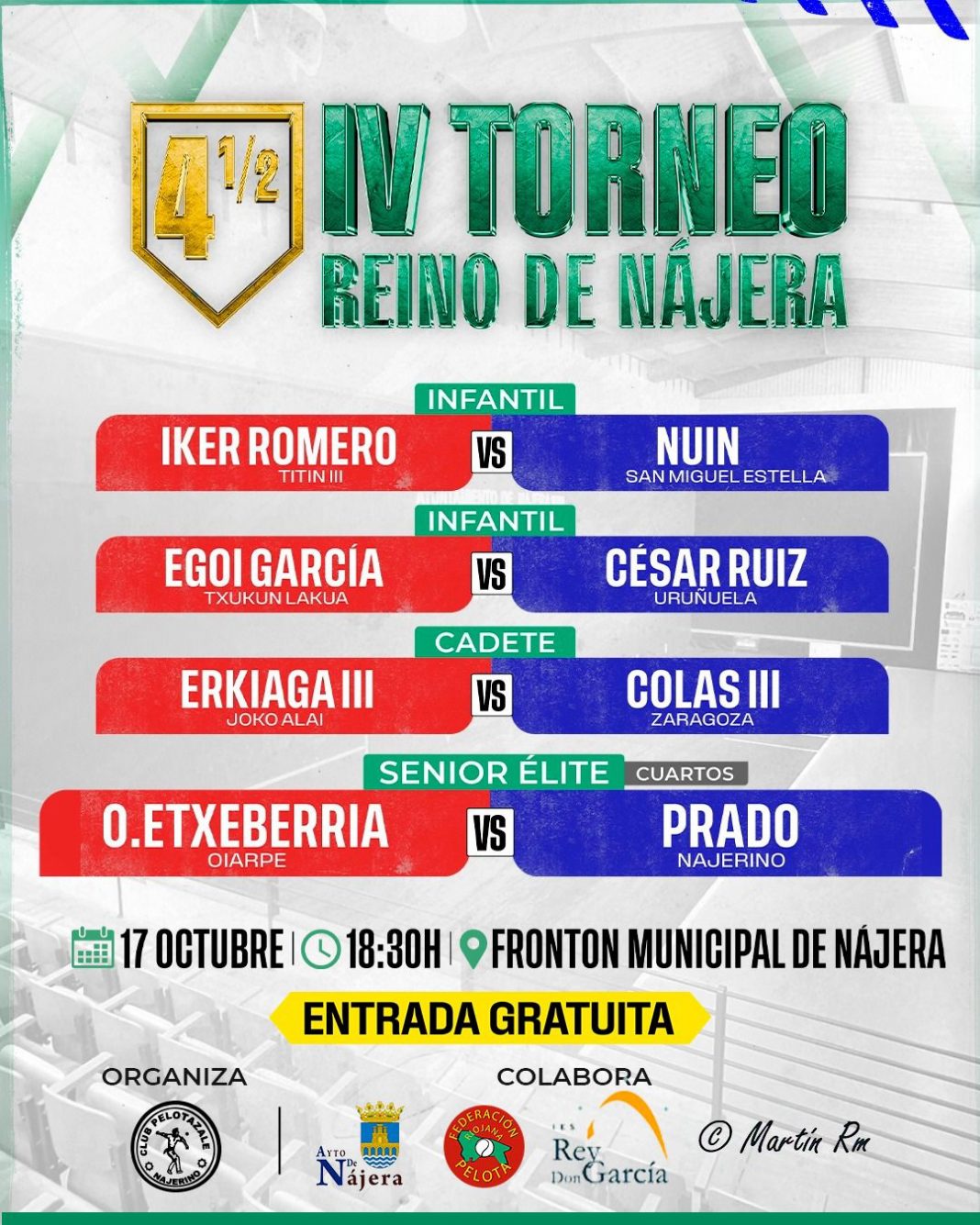 Cartelera V Torneo Reino de Nájera > 17 octubre | 21iguales