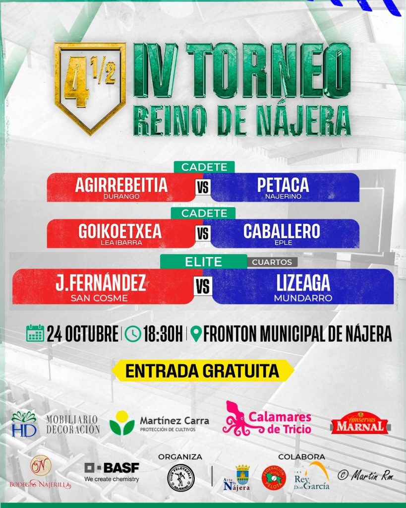 Cartelera V Torneo Reino de Nájera > 24 octubre
