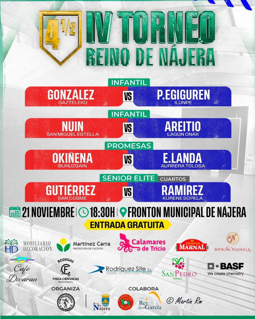 Cartelera V Torneo Reino de Nájera > 21 noviembre