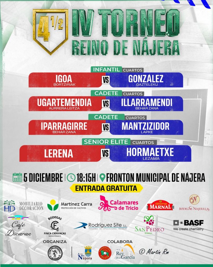 Cartelera V Torneo Reino de Nájera > 5 diciembre
